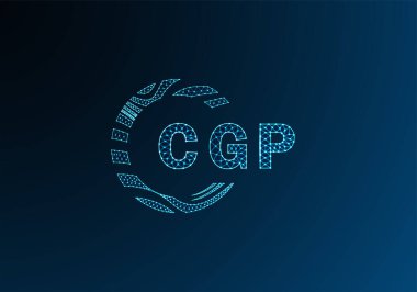 CGP düşük poli harfli logo vektör tasarımı. CGP düşük poli logo tasarımı. CGP benzersiz düşük poli logo tasarımı.