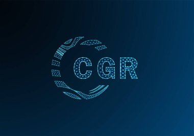 CGR düşük poli harfli logo vektör tasarımı. CGR düşük poli logo tasarımı. CGR benzersiz düşük polyester logo tasarımı.