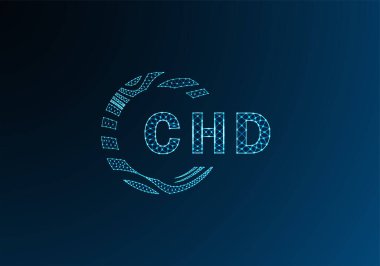 CHD düşük poli harfli logo vektör tasarımı. CHD düşük polyester logo tasarımı. CHD benzersiz düşük polyester logo tasarımı.