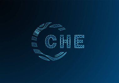 CHE düşük poli harfli logo vektör tasarımı. CHE düşük polyester logo tasarımı. CHE benzersiz düşük polyester logo tasarımı.