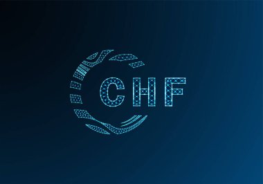 CHF düşük poli harfli logo vektör tasarımı. CHF düşük polyester logo tasarımı. CHF benzersiz düşük polyester logo tasarımı.