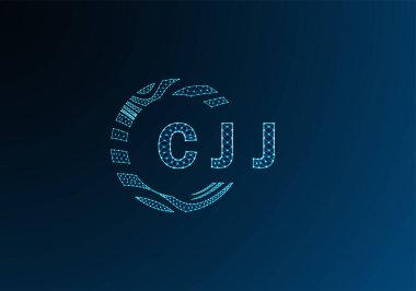 CJJ düşük poli harfli logo vektör tasarımı. CJJ düşük polyester logo tasarımı. CJJ benzersiz düşük poli logo tasarımı.