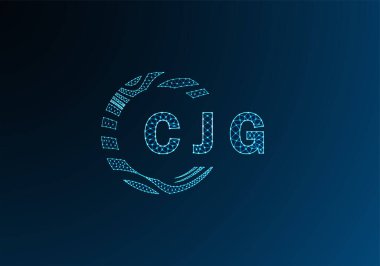 CJG düşük poli harfli logo vektör tasarımı. CJG düşük polyester logo tasarımı. CJG benzersiz düşük polyester logo tasarımı.
