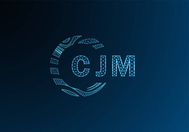 CJM düşük poli harfli logo vektör tasarımı. CJM düşük polyester logo tasarımı. CJM benzersiz düşük polyester logo tasarımı.