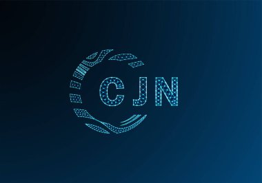 CJN düşük poli harfli logo vektör tasarımı. CJN düşük polyester logo tasarımı. CJN benzersiz düşük poli logo tasarımı.
