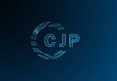 CJP düşük poli harfli logo vektör tasarımı. CJP düşük polyester logo tasarımı. CJP benzersiz düşük polyester logo tasarımı.