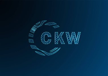 CKW düşük poli harfli logo vektör tasarımı. CKW düşük polyester logo tasarımı. CKW benzersiz düşük poli logo tasarımı.