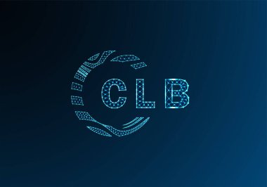 CLB düşük poli harfli logo vektör tasarımı. CLB düşük poli logo tasarımı. CLB benzersiz düşük poli logo tasarımı.