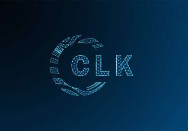 CLK düşük poli harfli logo vektör tasarımı. CLK düşük poli logo tasarımı. CLK benzersiz düşük poli logo tasarımı.