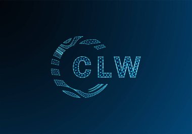CLW düşük poli harfli logo vektör tasarımı. CLW düşük polyester logo tasarımı. CLW benzersiz düşük poli logo tasarımı.