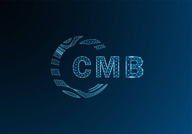 CMB düşük poli harfli logo vektör tasarımı. CMB düşük poli logo tasarımı. CMB benzersiz düşük poli logo tasarımı.