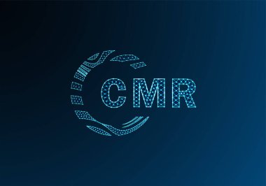 CMR düşük poli harfli logo vektör tasarımı. CMR düşük polyester logo tasarımı. CMR benzersiz düşük polyester logo tasarımı.