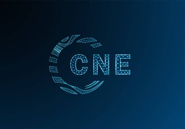 CNE düşük poli harfli logo vektör tasarımı. CNE düşük polyester logo tasarımı. CNE benzersiz düşük polyester logo tasarımı.