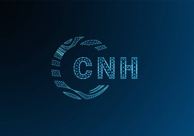 CNH düşük poli harfli logo vektör tasarımı. CNH düşük poli logo tasarımı. CNH benzersiz düşük polyester logo tasarımı.