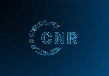 CNR düşük poli harfli logo vektör tasarımı. CNR düşük poli logo tasarımı. CNR benzersiz düşük polyester logo tasarımı.