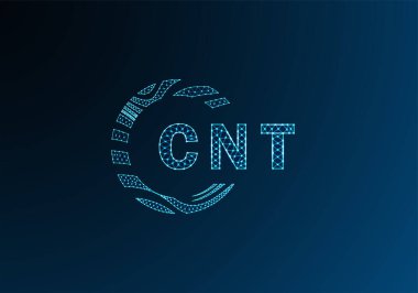 CNT düşük poli harfli logo vektör tasarımı. CNT düşük polyester logo tasarımı. CNT benzersiz düşük polyester logo tasarımı.