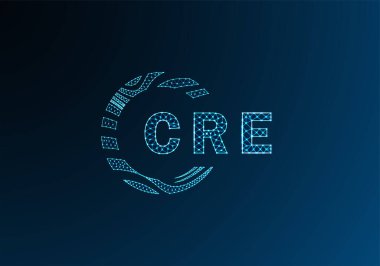 CRE düşük poli harfli logo vektör tasarımı. CRE düşük poli logo tasarımı. CRE benzersiz düşük polyester logo tasarımı.