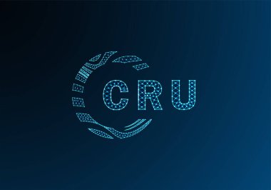 CRU düşük poli harfli logo vektör tasarımı. CRU düşük poli logo tasarımı. CRU benzersiz düşük poli logo tasarımı.