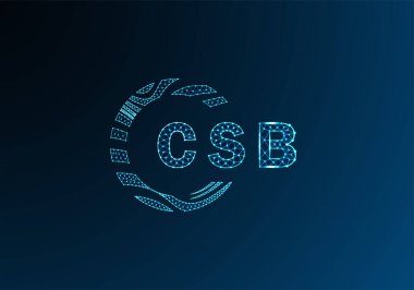 CSB düşük poli harfli logo vektör tasarımı. CSB düşük polyester logo tasarımı. CSB benzersiz düşük polyester logo tasarımı.