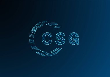 CSG düşük poli harfli logo vektör tasarımı. CSG düşük polyester logo tasarımı. CSG benzersiz düşük polyester logo tasarımı.