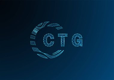 CTG düşük poli harfli logo vektör tasarımı. CTG düşük polyester logo tasarımı. CTG benzersiz düşük polyester logo tasarımı.