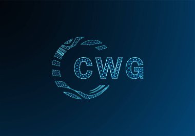 CWG düşük poli harfli logo vektör tasarımı. CWG düşük polyester logo tasarımı. CWG benzersiz düşük polyester logo tasarımı.