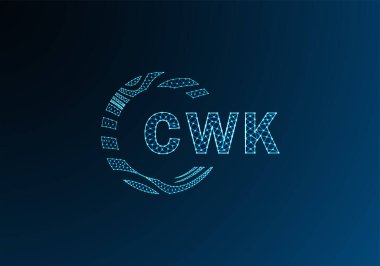 CWK düşük poli harfli logo vektör tasarımı. CWK alt poli logo tasarımı. CWK benzersiz düşük poli logo tasarımı.