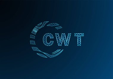 CWT düşük poli harfli logo vektör tasarımı. CWT düşük polyester logo tasarımı. CWT benzersiz düşük polyester logo tasarımı.