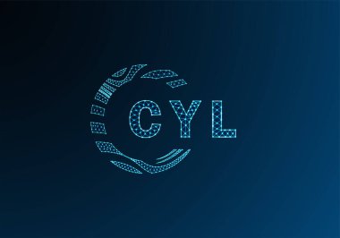 CYL düşük poli harfli logo vektör tasarımı. CYL düşük poli logo tasarımı. CYL benzersiz düşük poli logo tasarımı.