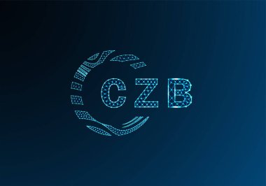 CZB düşük poli harfli logo vektör tasarımı. CZB düşük polyester logo tasarımı. CZB benzersiz düşük polyester logo tasarımı.