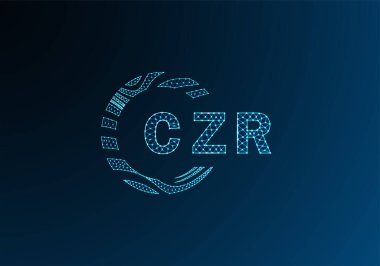 CZR düşük poli harfli logo vektör tasarımı. CZR düşük polyester logo tasarımı. CZR benzersiz düşük polyester logo tasarımı.