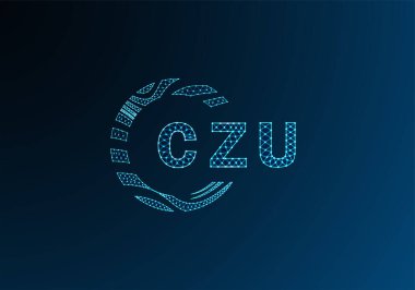 CZU düşük poli harfli logo vektör tasarımı. CZU düşük polyester logo tasarımı. CZU benzersiz düşük polyester logo tasarımı.
