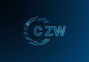 CZW düşük poli harfli logo vektör tasarımı. CZW düşük polyester logo tasarımı. CZW benzersiz düşük polyester logo tasarımı.