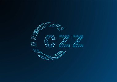CZZ düşük poli harfli logo vektör tasarımı. CZZ düşük polyester logo tasarımı. CZZ benzersiz düşük polyester logo tasarımı.