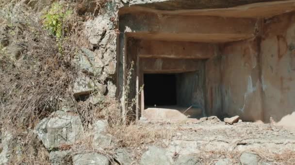 Casemate World War Defensif Fortifikasi Aspromonte Calabria Gunung — Stok Video