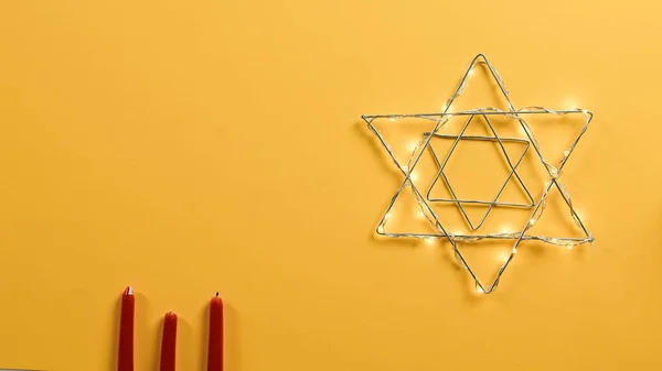 Glad Hanukkah Dag Semester Traditionell Religion Bakgrund — Stockfoto