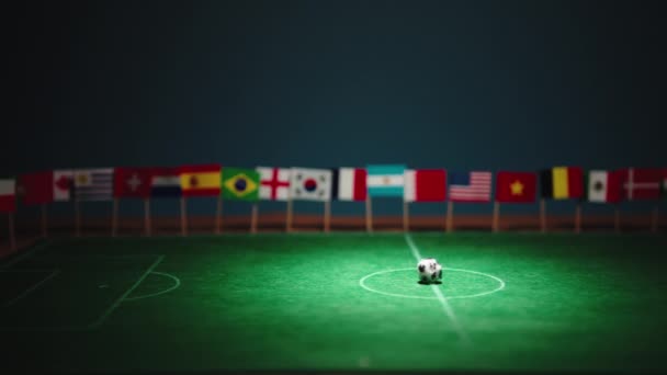 Terrain Miniature Pour Concept Coupe Monde Football — Video