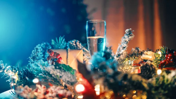 Вечеринка Новый Год Шампанским Ночь — стоковое фото