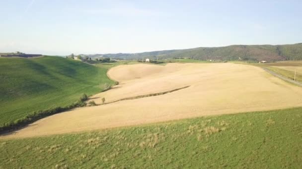 Antenne Schöner Hügel Landet Frühling Italien — Stockvideo