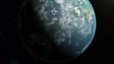 Uydudan Dünya 'nın uzay görüntüsü.