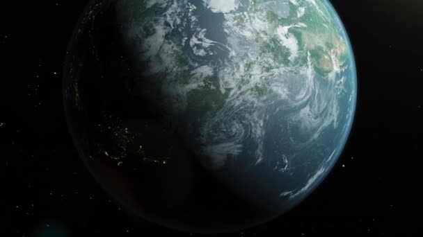 Земля Планети Земля Просторі Вид Супутника — стокове відео