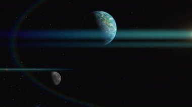 Uzay bilgisayarında oluşturulan Dünya gezegeni.