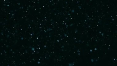 Siyah arkaplanda yüzen parçacıklar