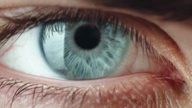 Beautiful blue eye of a boy macro shoot.