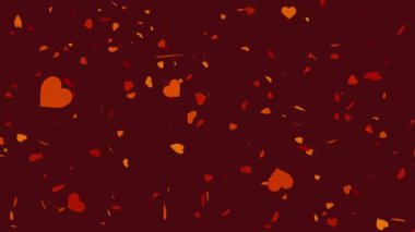 Heart shape for Valentines day falling down.