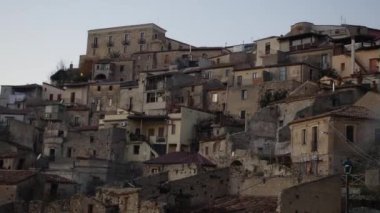 City of placanica at sunset in calabria.