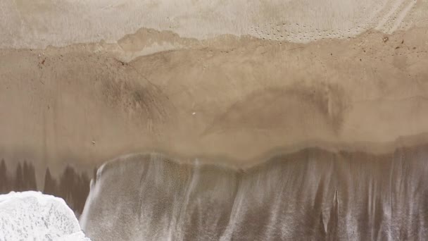 Stormy Waves Ocean Windy Daylight Aerial View — Vídeo de Stock