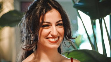 Boy And Girl At Restaurant For Valentines Day.