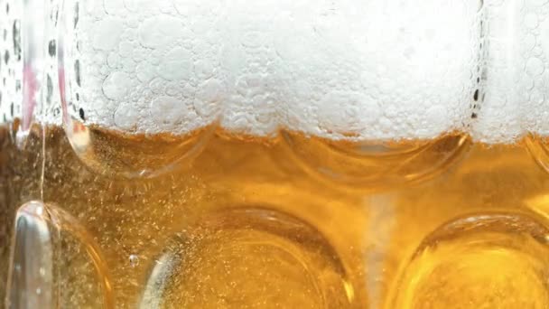 Beer Glass Foam Patricks Day — Stock Video