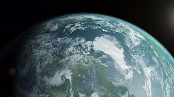 Uydudan Dünya Nın Uzay Görüntüsü — Stok video